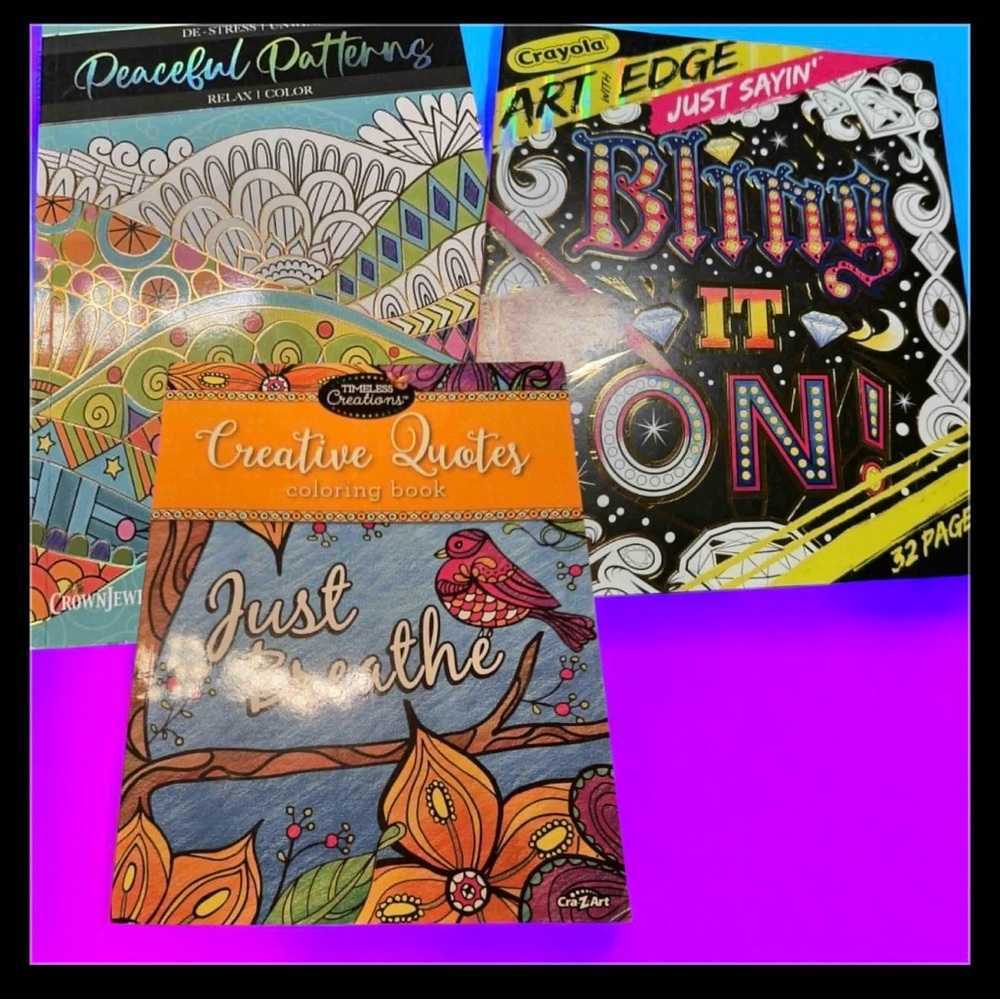 3pc set coloring books Crayola Art with Edge Coloring Pages